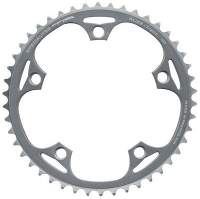TA Shimano Track Outer Chain Ring (130 BCD) - Silver - 5-Bolt, Silver