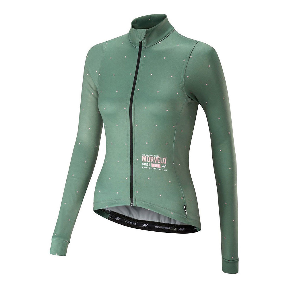 Maillot Femme Morvélo Pimento (mérinos, manches longues) - Vert/Rose