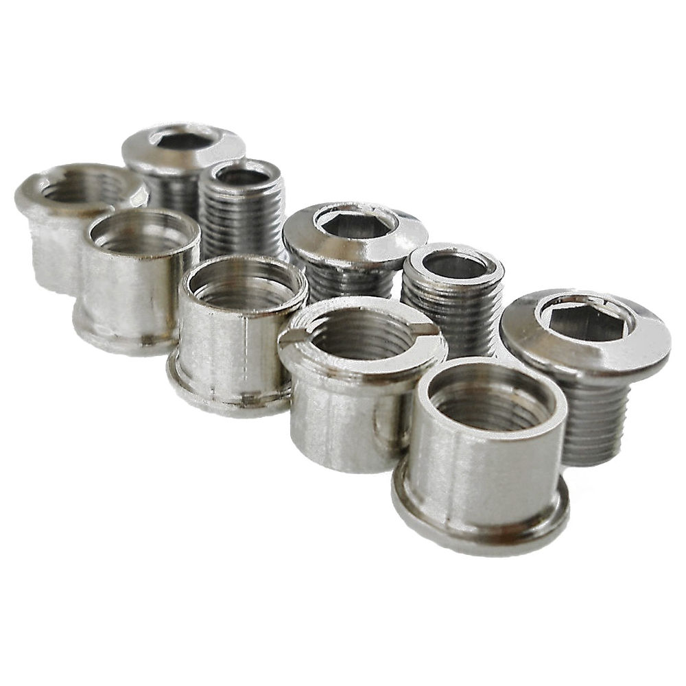 Image of TA Double Chainring Bolts (Set of 5) - Silver - One Size, Silver