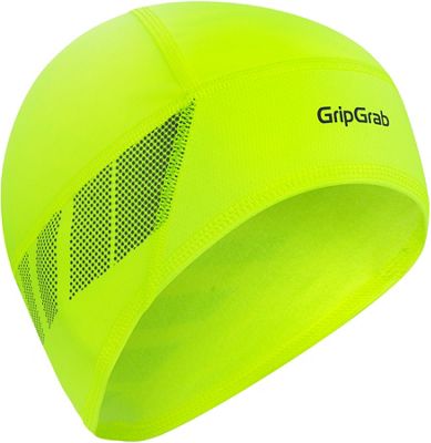 GripGrab Windproof Thermal Hi-Vis Skull Cap - Fluo Yellow - M}, Fluo Yellow