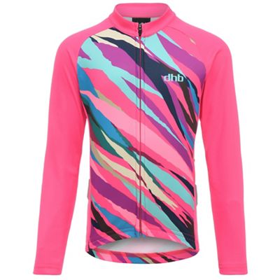Maillot Enfant dhb Camo II (manches longues) - Rose/Multi - 10-11 Years