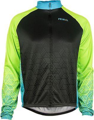 Primal Blackburn Heavyweight Long Sleeve Jersey  - Noir-Vert, Noir-Vert