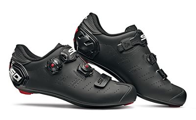 Sidi Ergo 5 Mega Matt Road Shoes (Wide Fit) 2019 - Matt Black - EU 46}, Matt Black