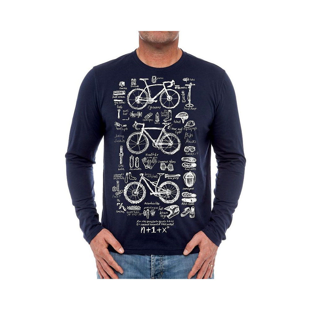 Image of Cycology Bike Maths Long Sleeve T-Shirt - Marine, Marine