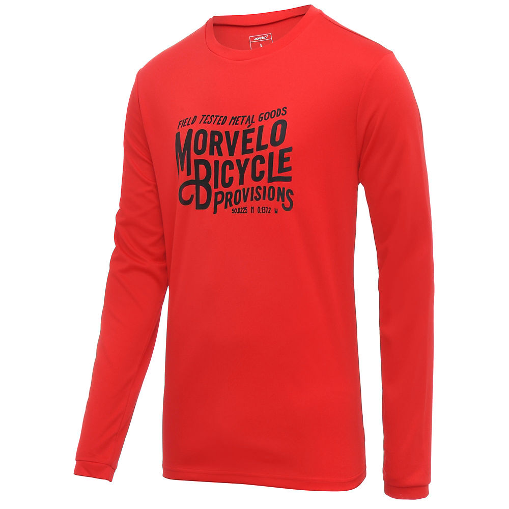 T-shirt technique Morvélo Metal Goods (manches longues) - Metal Goods Red - XL