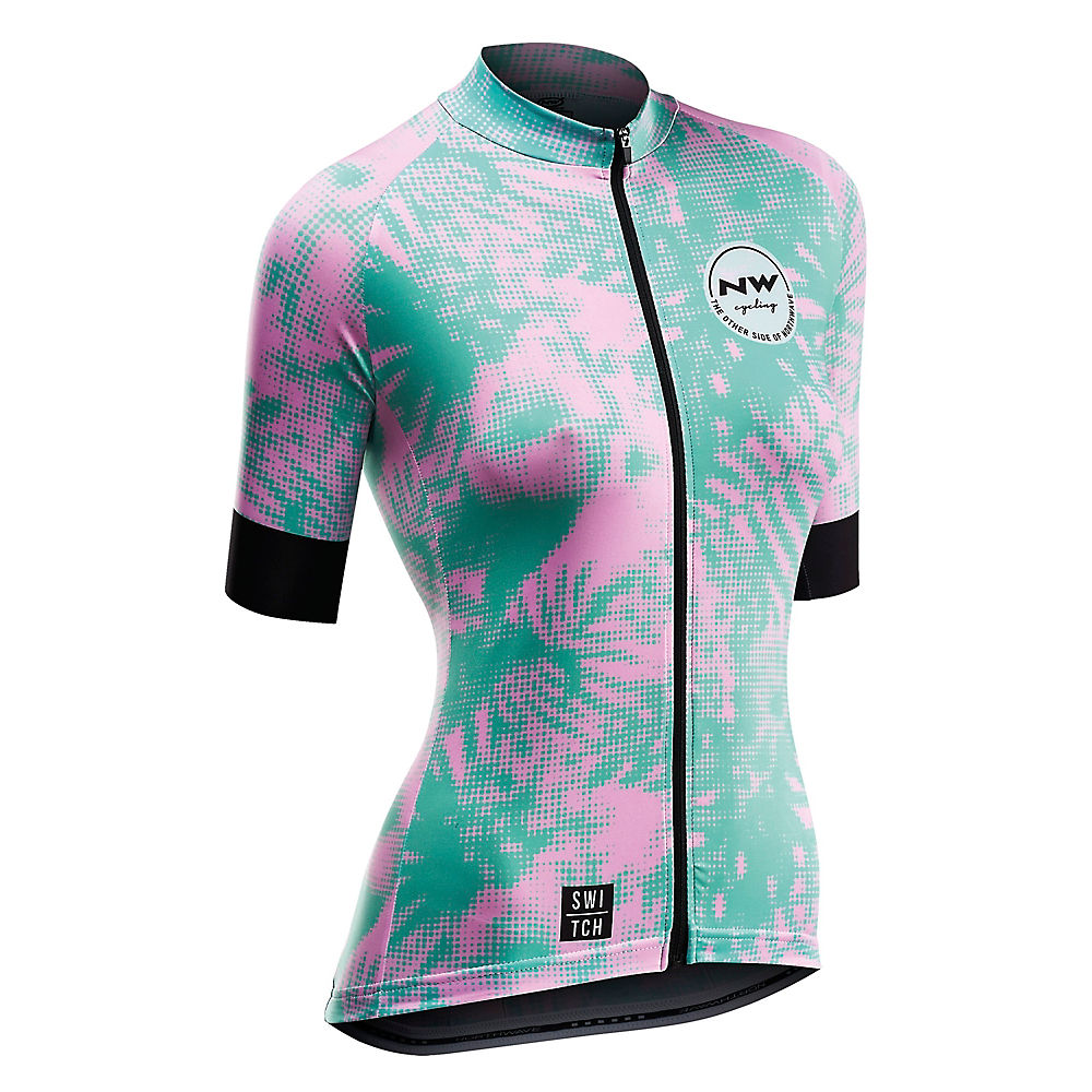 Maillot Femme Northwave Leaves (manches courtes) - Vert/Rose