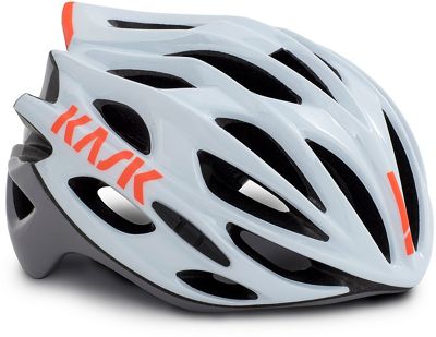 Casque de route Kask Mojito X 2019 - Blanc/Ash/Orange Fluo