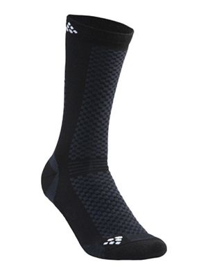 Craft Warm Mid 2-Pack Socks - Noir - blanc