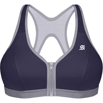 Shock Absorber Active Zipped Plunge Sports Bra (Summer)  - Summer Fun Blue - 34B, Summer Fun Blue