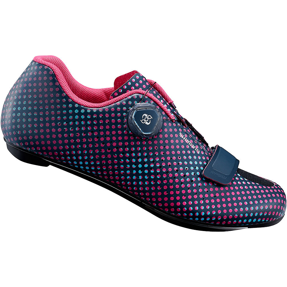 NEW 2019 Shimano RP5W Navy Dot Woman's Carbon Road Bike Shoes 