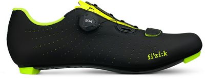 Fizik Tempo R5 Overcurve Road Shoes - Black-Yellow - EU 43.5}, Black-Yellow