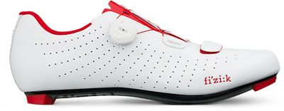 Fizik Tempo R5 Overcurve Road Shoes - White-Red - EU 44.5}, White-Red