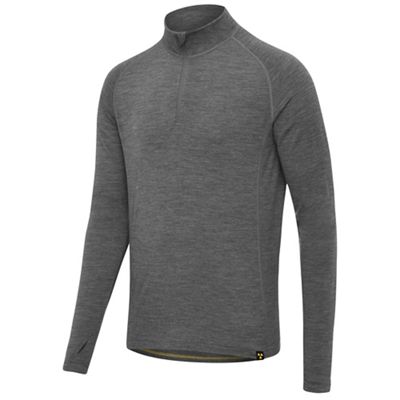 Maillot de corps Nukeproof (laine Mérinos, manches longues, fermeture zippée 1/4) - Gris - XXL, Gris
