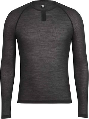 Rapha Merino Mesh Base Layer (Long Sleeve) - Black - S}, Black