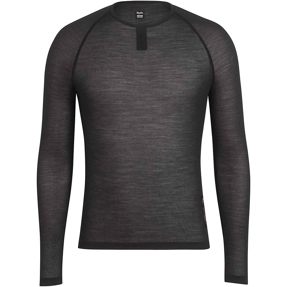 Rapha Merino Mesh Base Layer (Long Sleeve) - Noir - XS, Noir