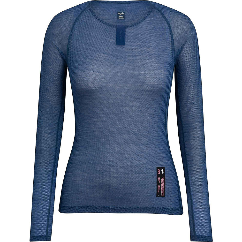 Rapha Women's Merino Mesh Base Layer LS - Bleu foncé - 2XS, Bleu foncé