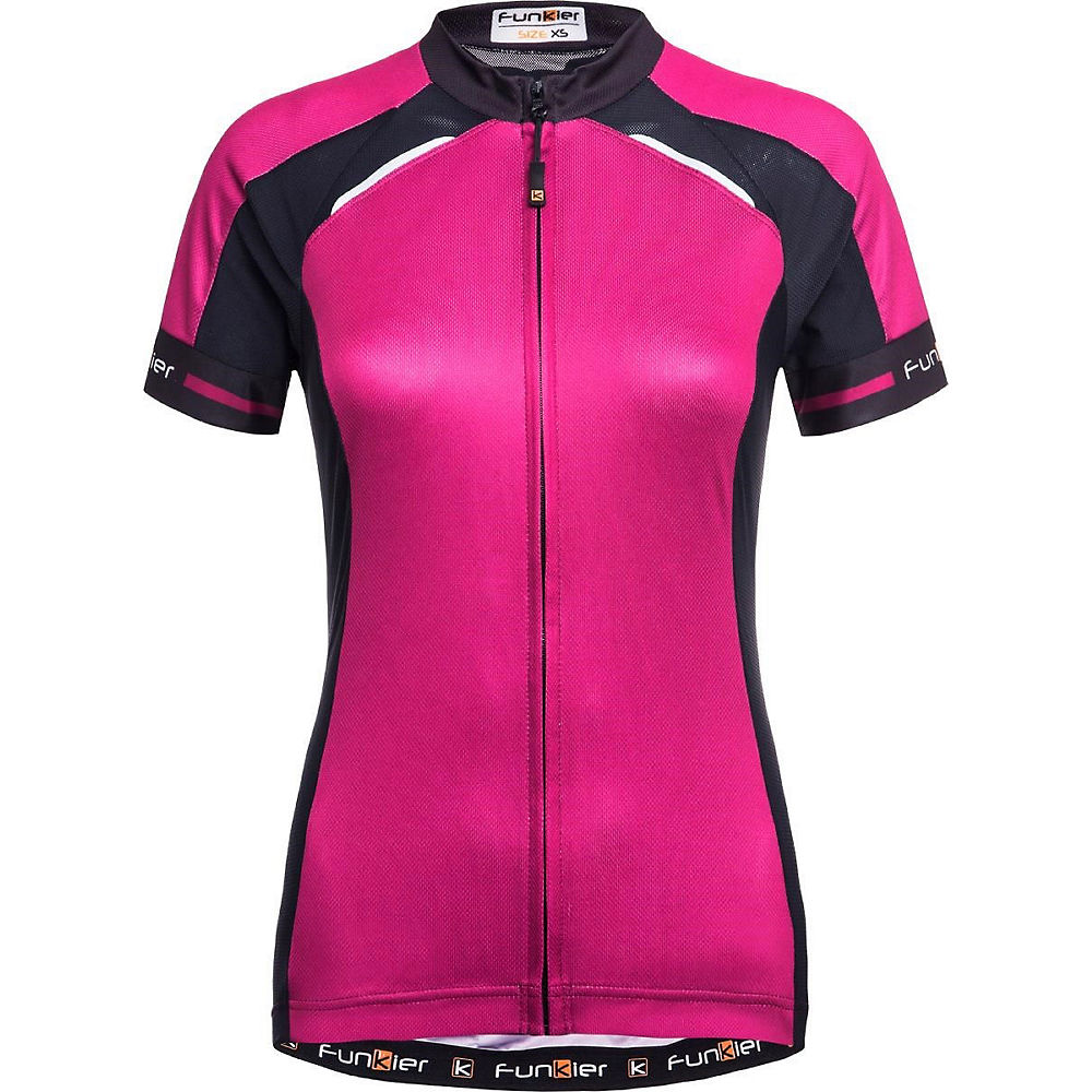 Funkier Women's Amari Short Sleeve Jersey - Rose/Noir, Rose/Noir