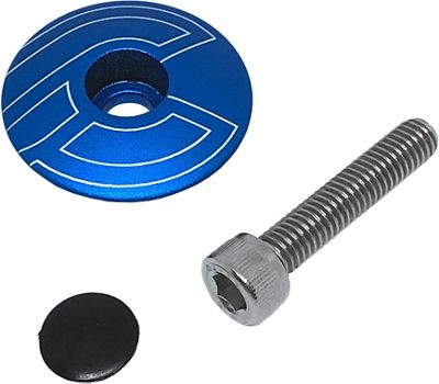 Cinelli Headset Top Cap With Bolt and Plug - Blue - 1.1/8", Blue