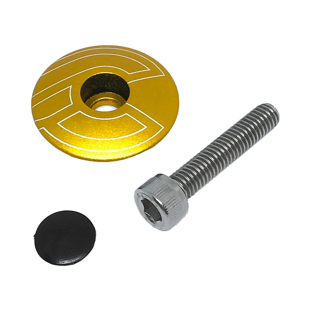 Bouchon supérieur Cinelli (avec boulon et vis) - Or - 1.1/8, Or