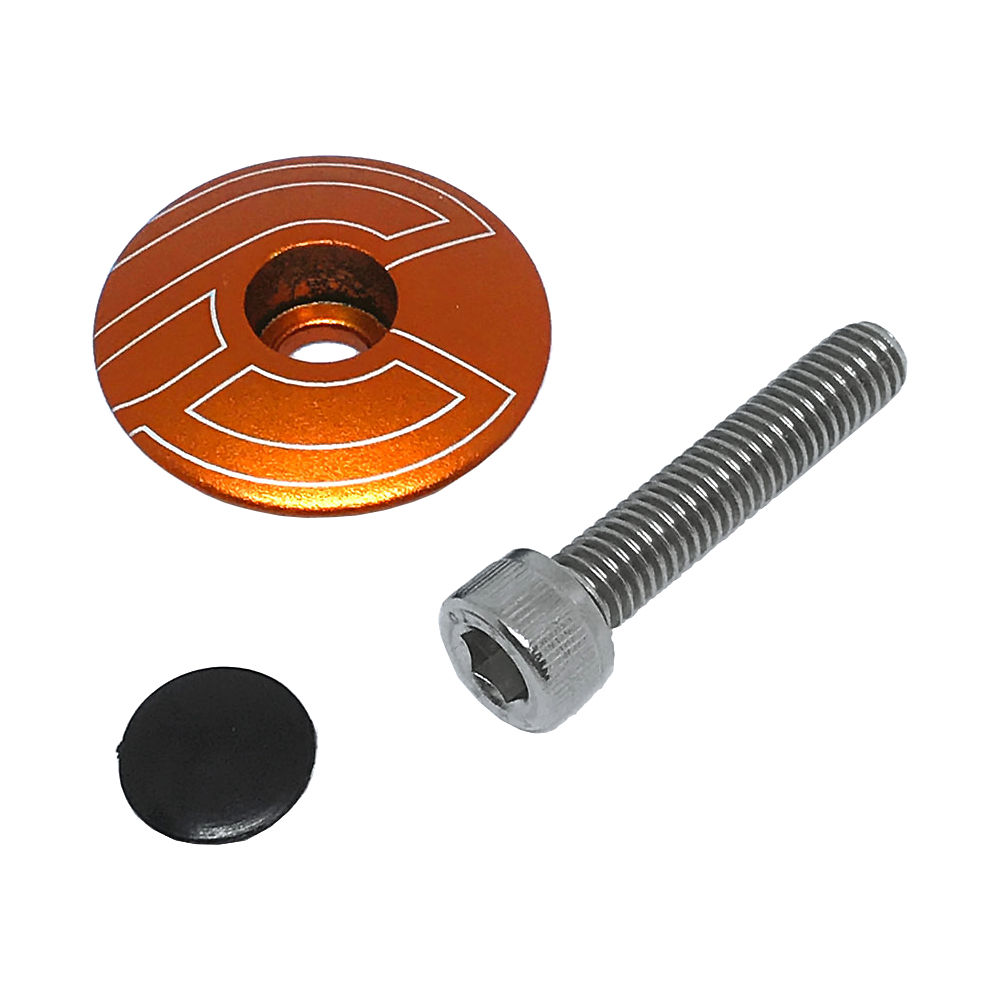 Bouchon supérieur Cinelli (avec boulon et vis) - Orange - 1.1/8, Orange