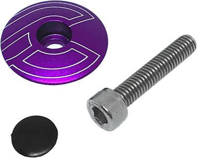 Cinelli Headset Top Cap With Bolt and Plug - Purple - 1.1/8", Purple