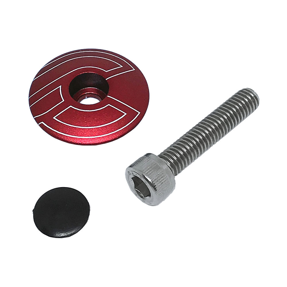 Bouchon supérieur Cinelli (avec boulon et vis) - Rouge - 1.1/8, Rouge