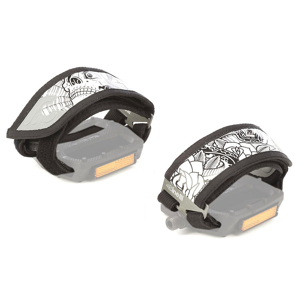 Sangles de pédales Cinelli Mike Giant - Noir - blanc, Noir - blanc