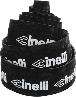 Cinelli Logo Velvet Bar Tape - Black-White, Black-White