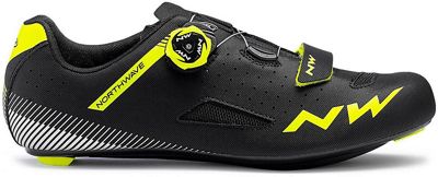 Chaussures de route Northwave Core Plus 2019 - Noir/Jaune - EU 44