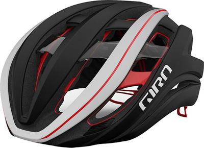 Giro Aether Helmet (MIPS) - Matte Black - White- Red - S}, Matte Black - White- Red