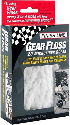 Finish Line Gear Cleaner Floss - White - Pack Of 20}, White