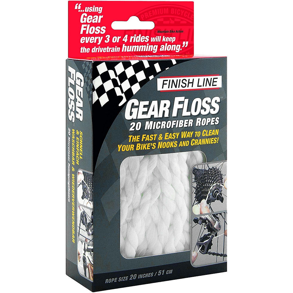 Image of Finish Line Gear Floss - Blanc - Pack Of 20, Blanc