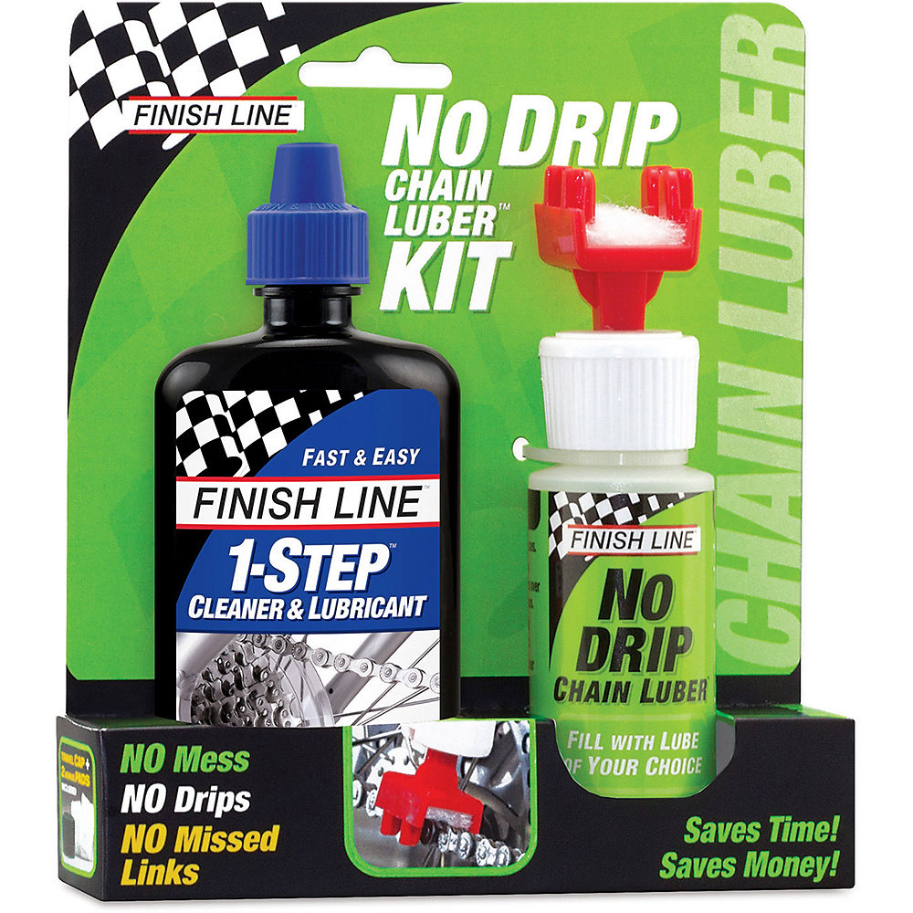 Finish Line No Drip & 1Step Cleaner & Bike Lube Kit, n/a