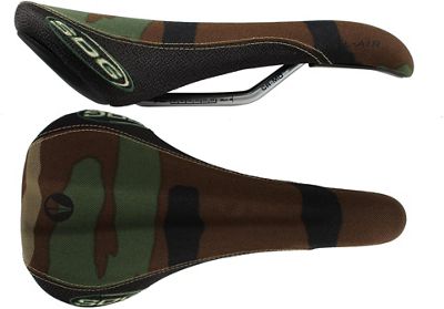 SDG Bel Air Cro-Mo Rail Saddle - Green - Camo - 140mm Wide, Green - Camo