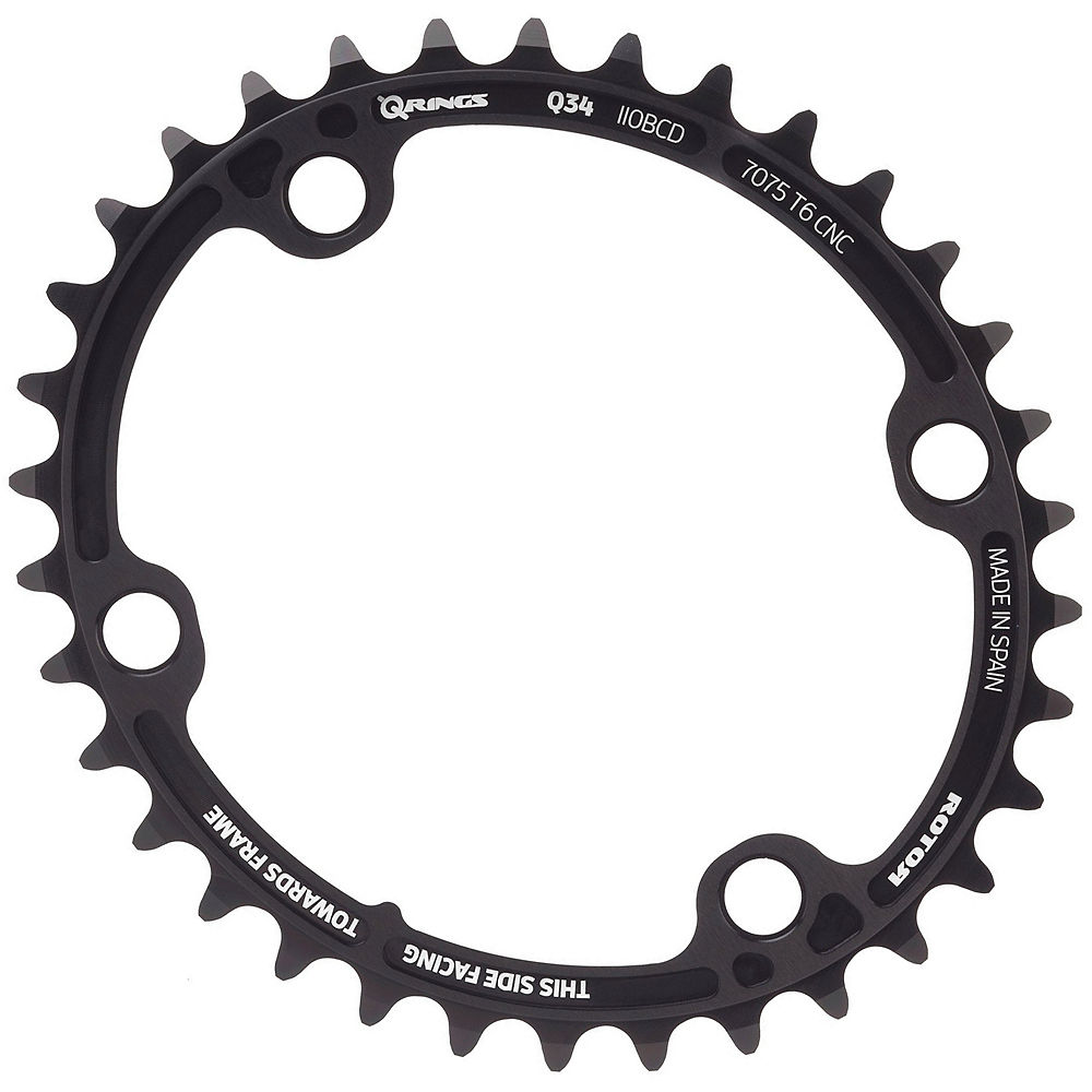 Plateau Rotor (BCD 110 x 4, interne) - Noir - 110mm, Noir