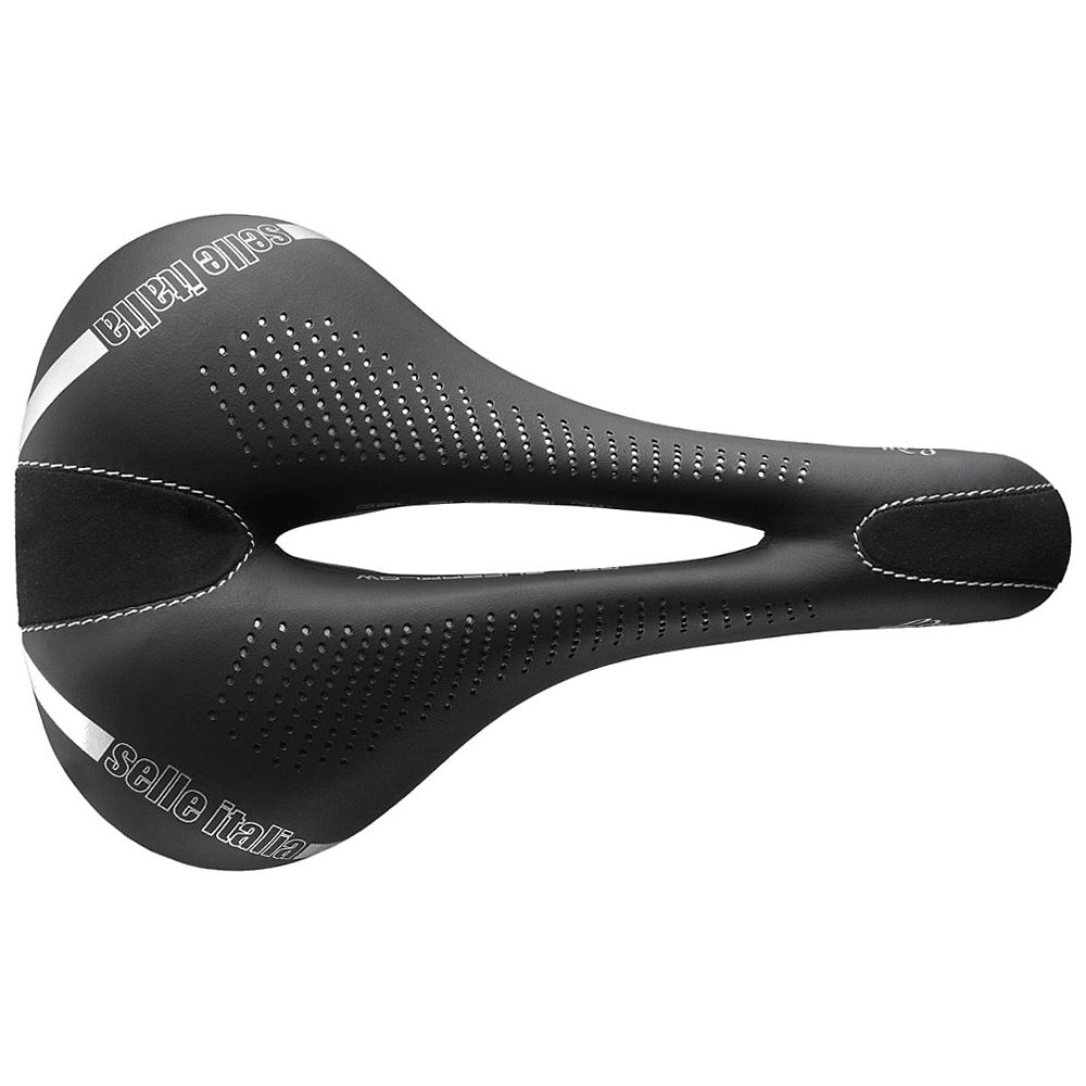 Selle Italia Lady Gel Manganese Flow Saddle - Noir - S2 - 135mm Wide, Noir
