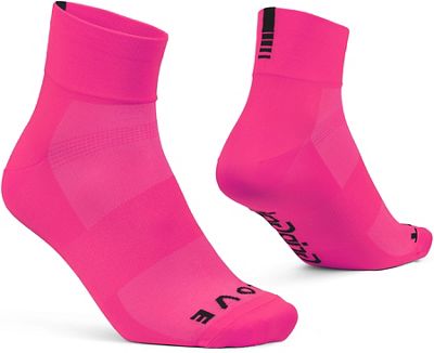 GripGrab Lightweight SL Short Sock - Pink Hi-Vis - XS}, Pink Hi-Vis