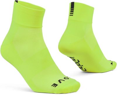 GripGrab Lightweight SL Short Sock - Yellow Hi-Vis - L}, Yellow Hi-Vis