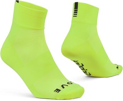 GripGrab Lightweight SL Short Sock - Yellow Hi-Vis - M}, Yellow Hi-Vis