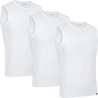 GripGrab Ultralight Sleeveless Baselayer (3 Pack) - White - S}, White