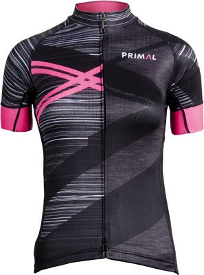 Primal Women's Team Asonic EVO 2.0 Jersey - BLACK-PINK - S}, BLACK-PINK