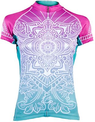 Primal Women's Serenity Evo Jersey Colorful - Pink-Green, Pink-Green
