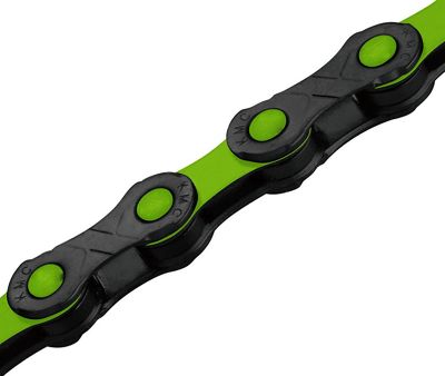 KMC DLC12 12 Speed Bike Chain - Black-Green, Black-Green