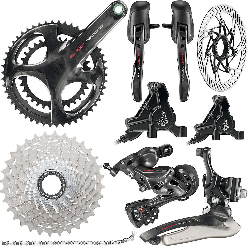 Campagnolo Super Record 12sp Road Groupset - Disc 2019 - Carbone - 11-32t, Carbone