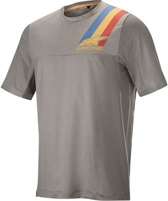 Alpinestars Alps 4.0 Short Sleeve Jersey - MELANGE GRAY BLUE RED, MELANGE GRAY BLUE RED