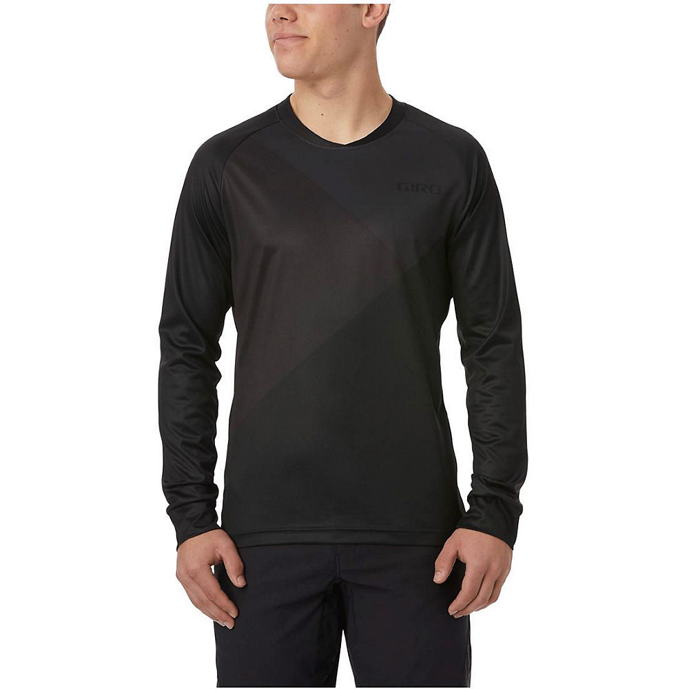 Giro Roust Long Sleeve Jersey - Black Shadow - XL