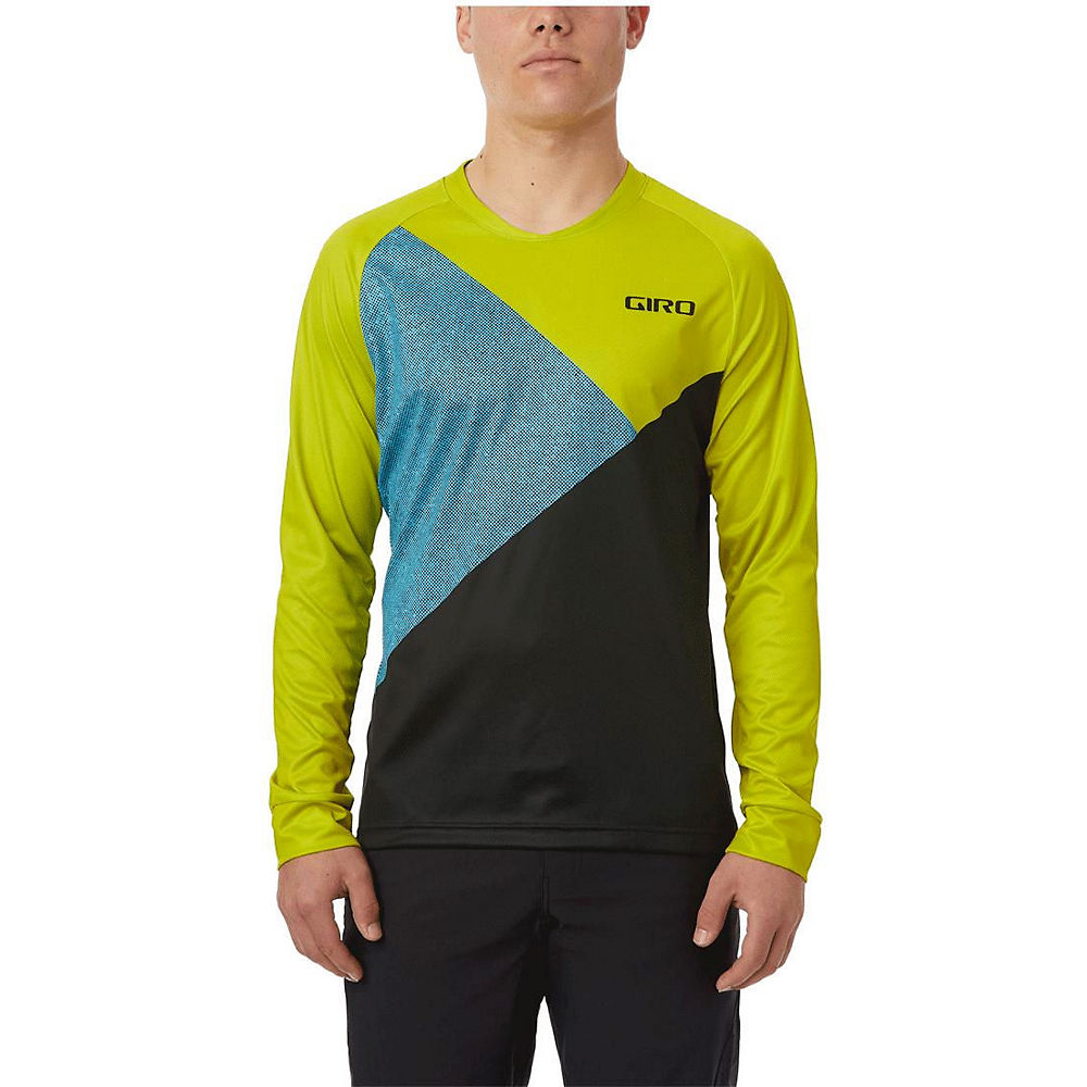Giro Roust Long Sleeve Jersey - Citron Green Shadow - XL
