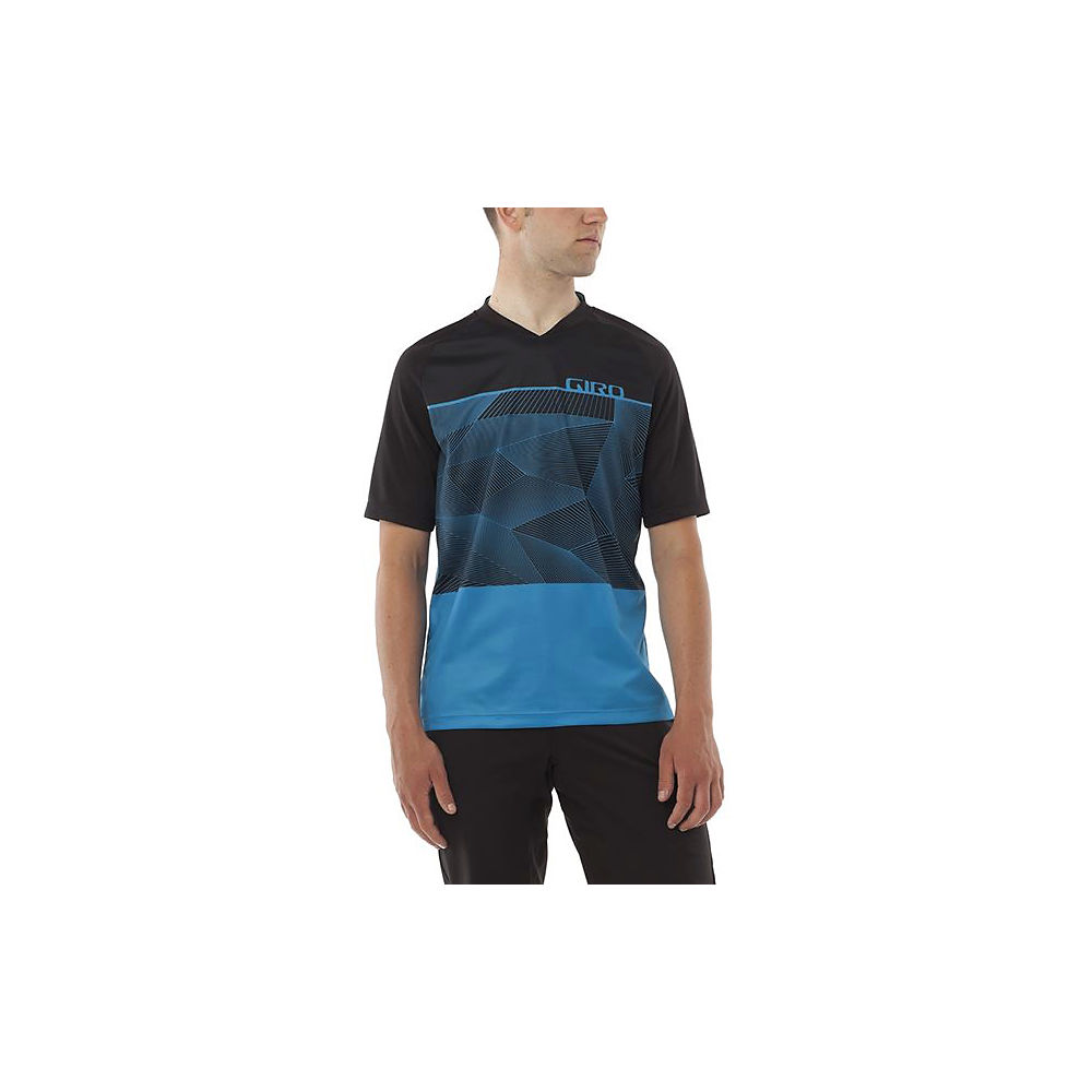 Giro Roust Jersey - Blue Jewel Geo - M