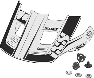 IXS XACT Visor & Pins 2019 - White-Black - XS}, White-Black