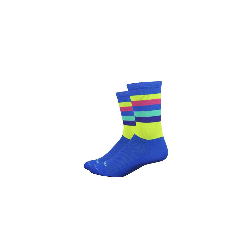 Defeet Aireator 6Maverick Socks - Bleu/Jaune